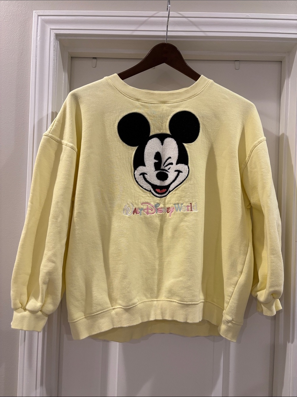 Disney Yellow Mickey Mouse Crewneck Sweatshirt